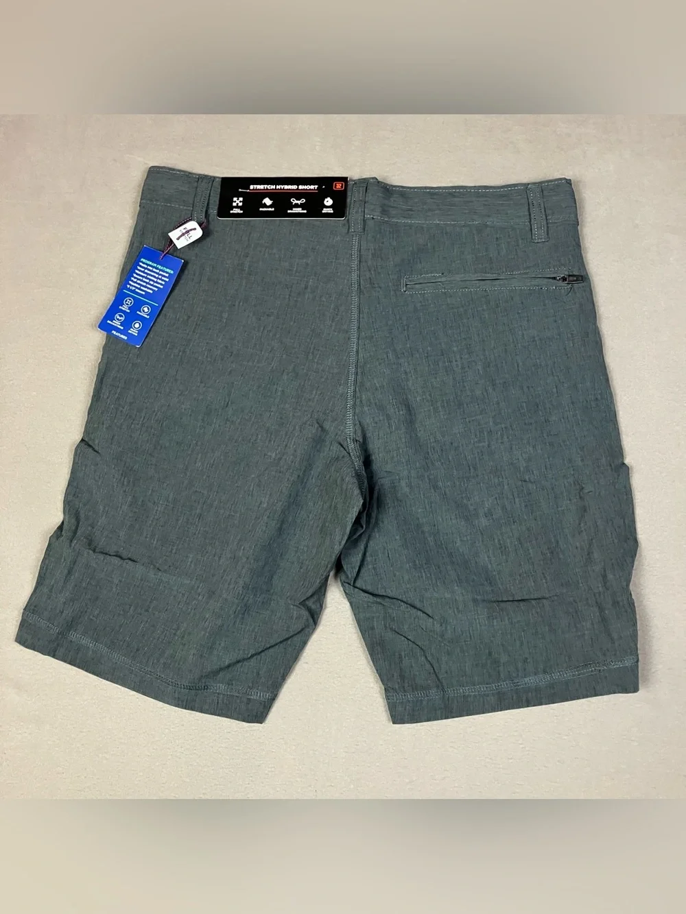 Hawke & Co. Men’s Size 32 Stretch Hybrid Performance Shorts Black Heather NWT!